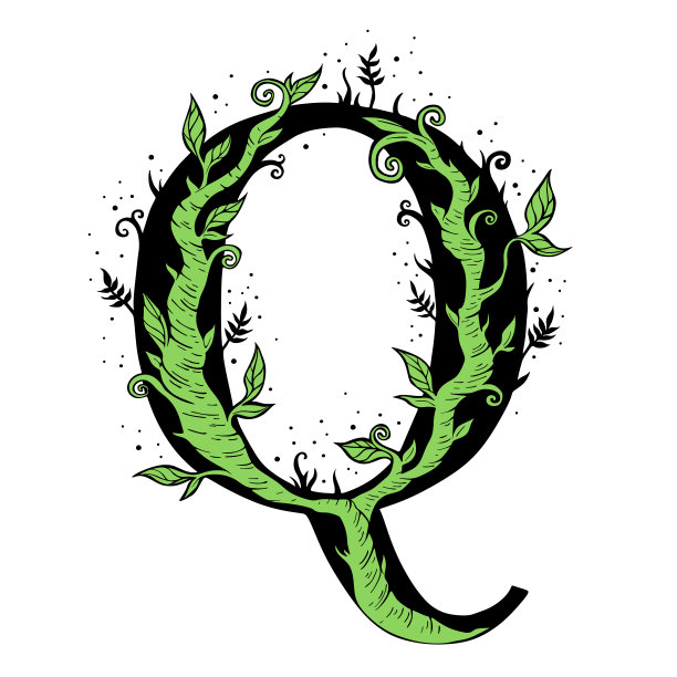 q英文设计logo