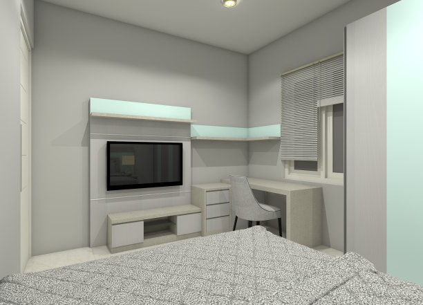 卧室家具布置模型