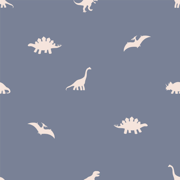 动物图案背景 卡通恐龙