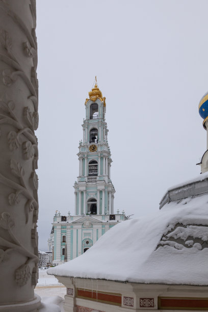 俄罗斯风格建筑 白雪