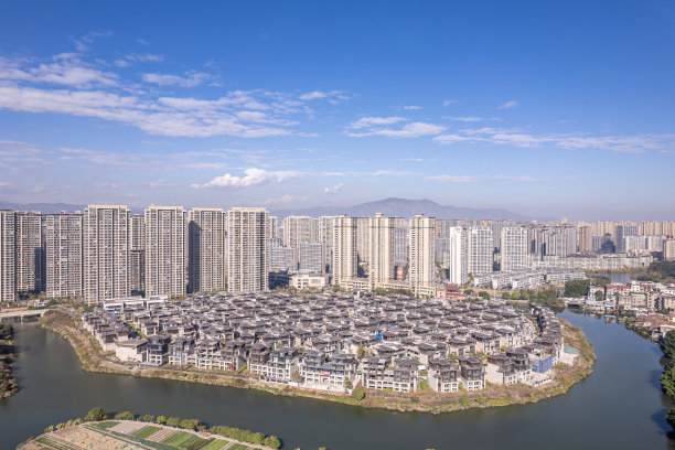 地产 城市 江景 别墅 豪宅