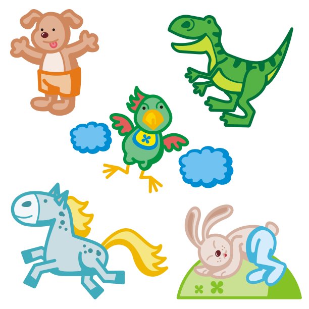 动物小孩服装logo