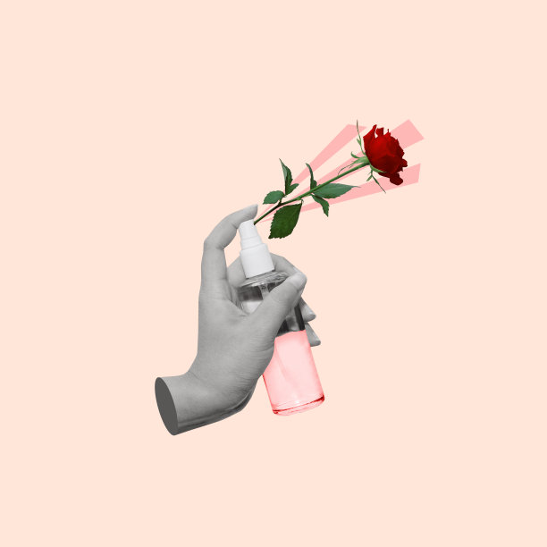玫瑰香水合成海报