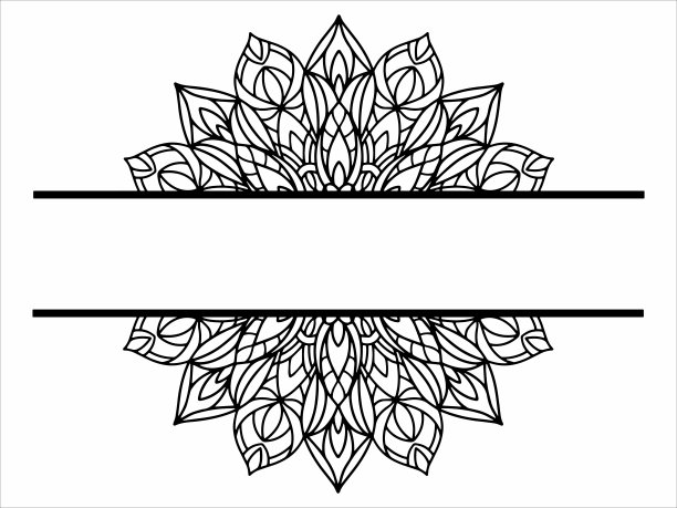 黑白装饰画logo