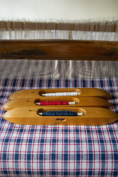 古代木质织布机