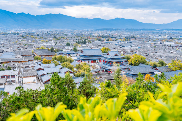 云南丽江 古镇 自然风景 