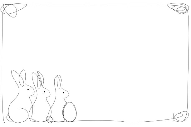 白兔简笔画素材