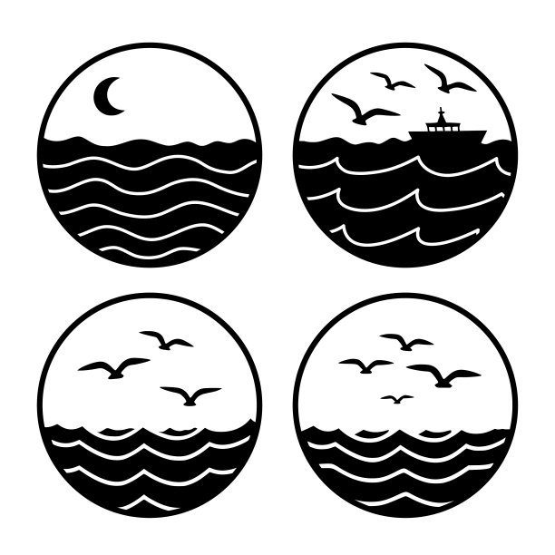 海上明月,月亮,logo设计
