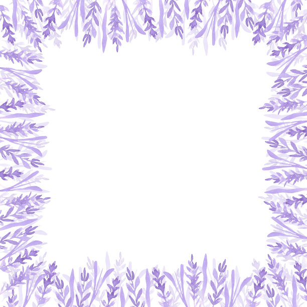 水彩紫色抽象花纹挂画装饰画