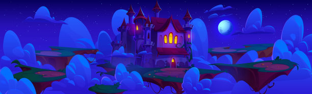 夜空中的城堡