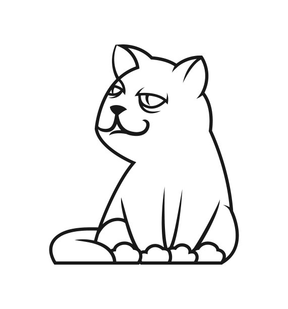 卡通小猫咪logo吉祥物