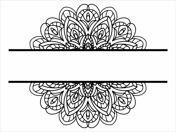 黑白装饰画logo