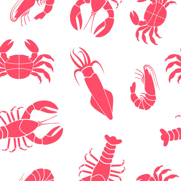 小龙虾餐饮图案设计