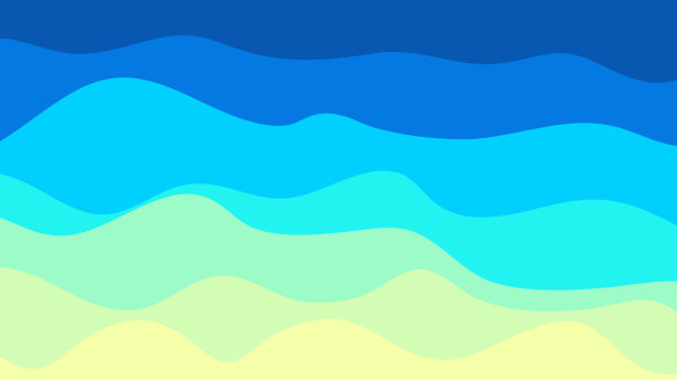 矢量抽象蓝色背景现代波浪底纹