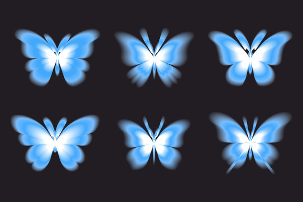 发光的艺术蝴蝶