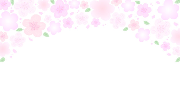 粉色背景花朵绘画