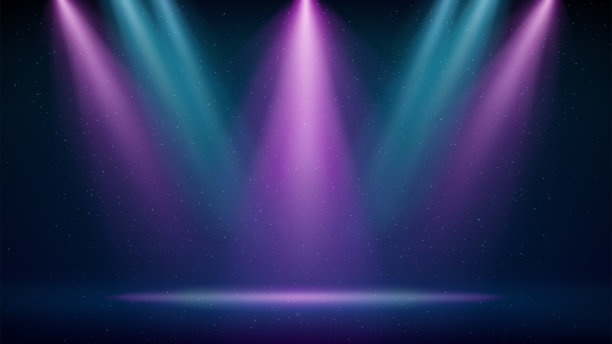 紫色舞台灯光背景图