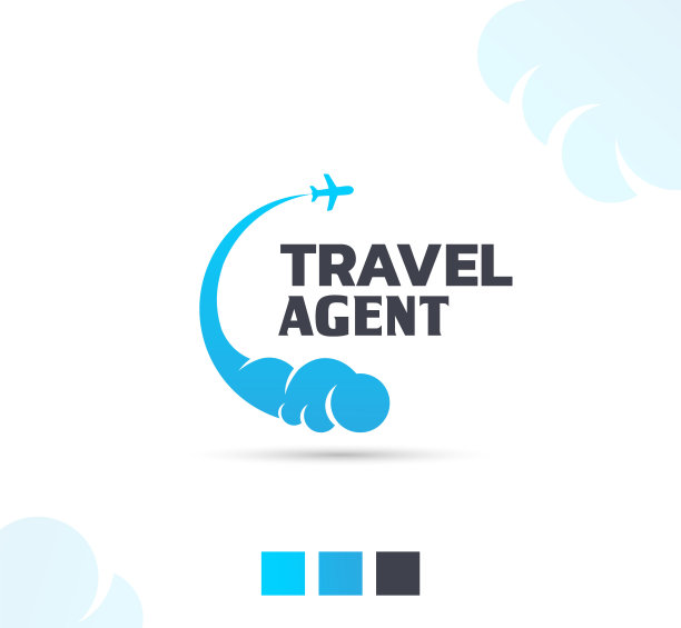 旅行社logo飞机logo