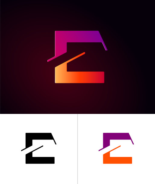 e字母创意科技logo设计