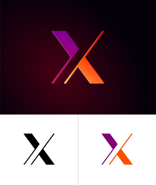 x字母智能科技logo标志