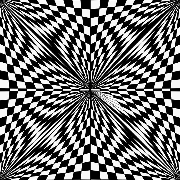超现实几何黑白图案