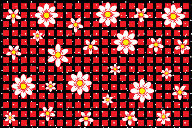 水彩红色花朵循环图