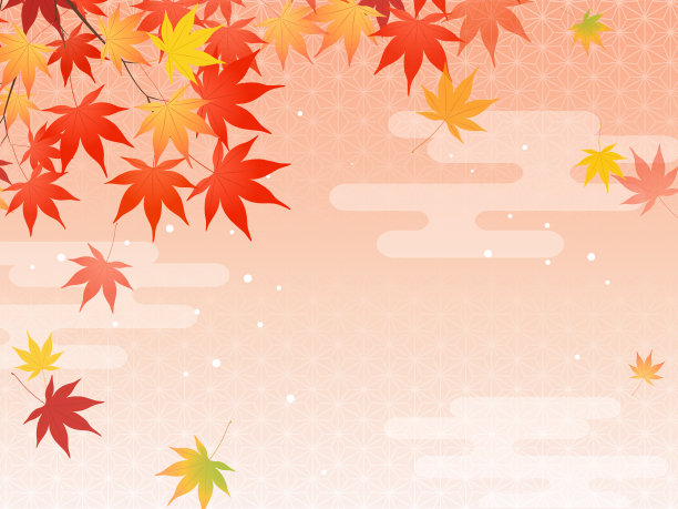 自然景物秋天枫叶红黄清晰图片