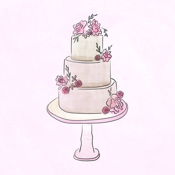 浪漫生日蛋糕摄影图