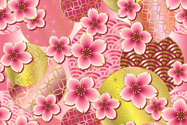无缝中国传统花卉图案