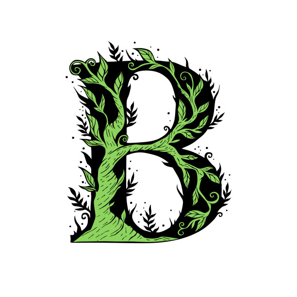 b英文logo