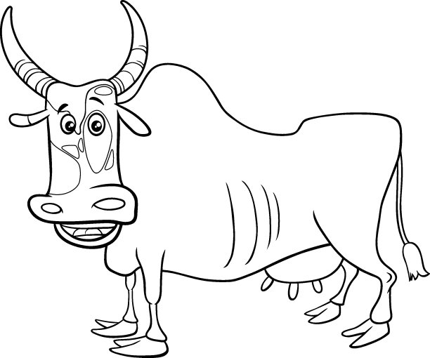 卡通黑白奶牛
