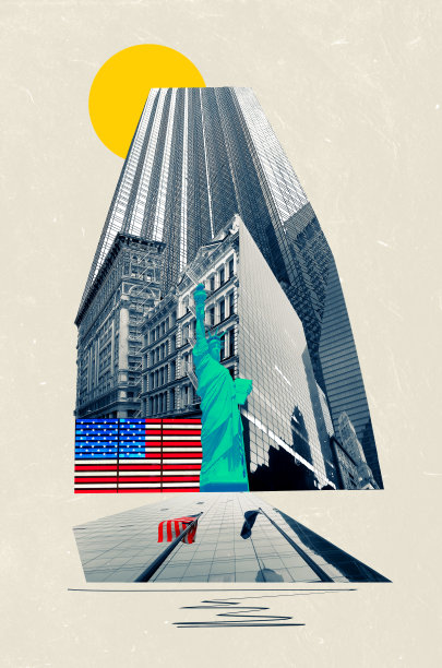 纽约城市插画图片