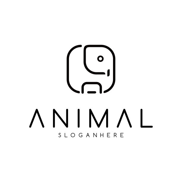 简洁风格动物插画