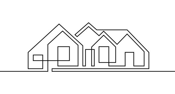房地产线条房地产创意