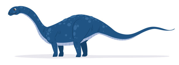 长颈恐龙矢量设计