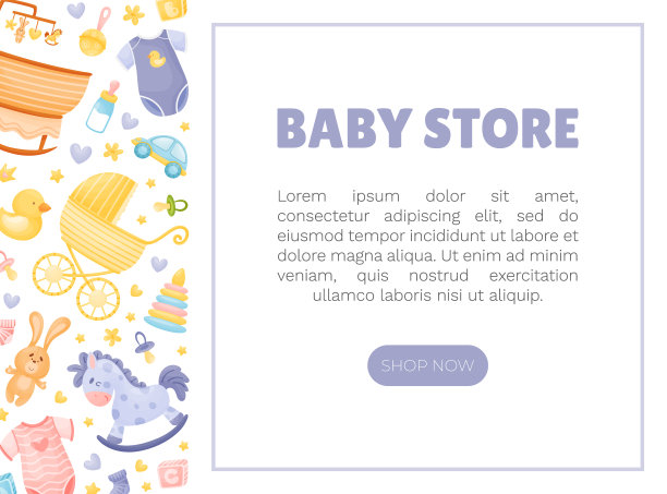 可爱宝宝婴儿新生儿产品广告