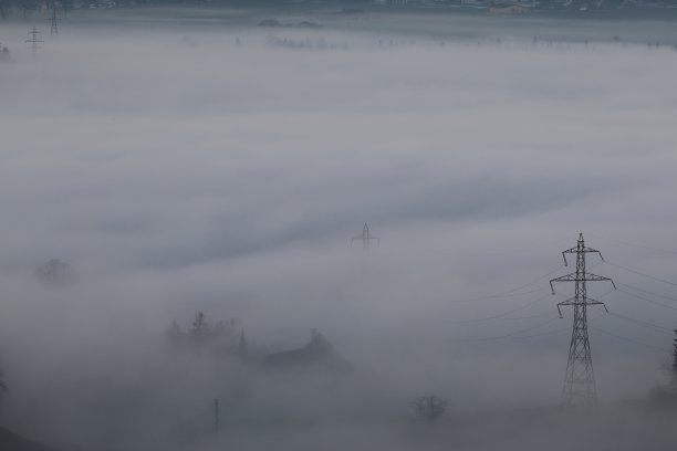 烟雨中