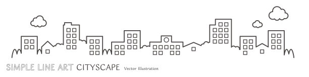 城市黑白建筑风光摄影图