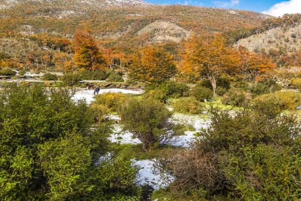 白雪山顶图片素材