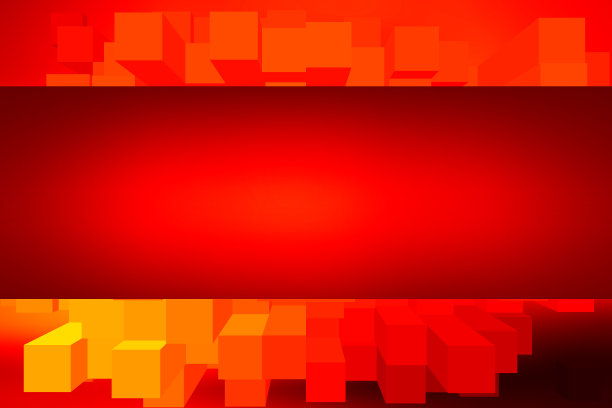 红色几何拼接抽象立体背景,高清
