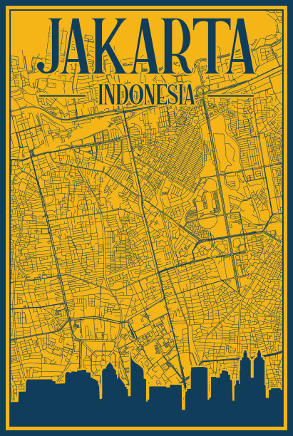 印尼海报印尼天际线
