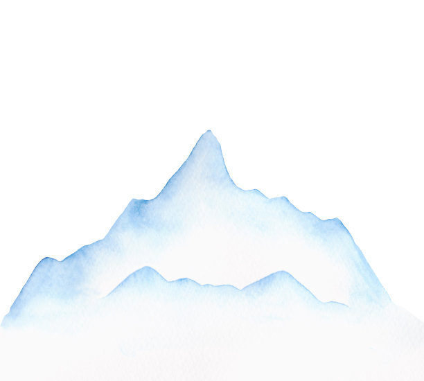 雪山抽象画