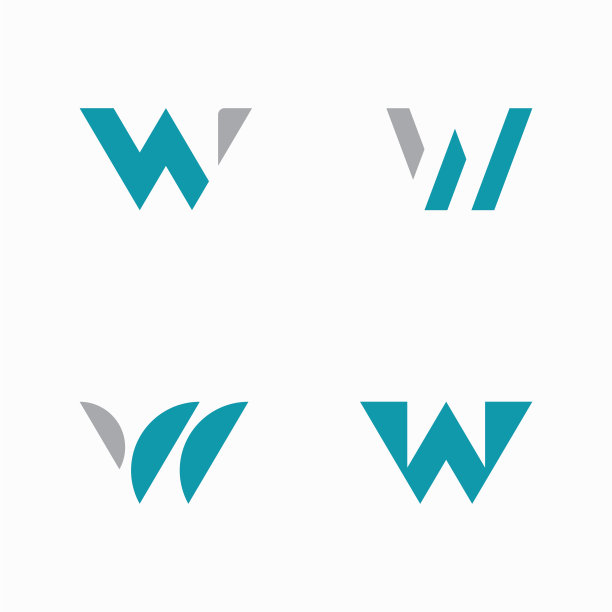 w字母极简logo