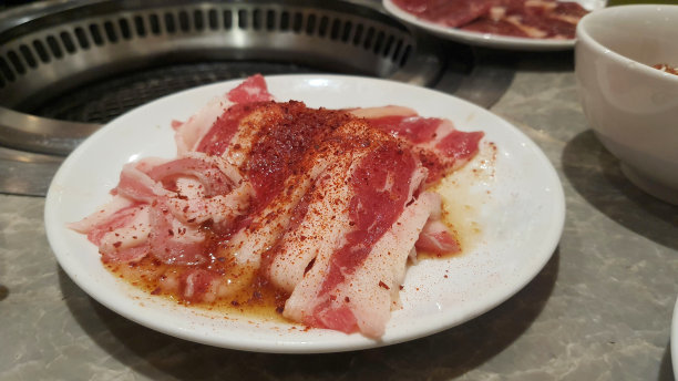 韩国菜烤肉食材图片