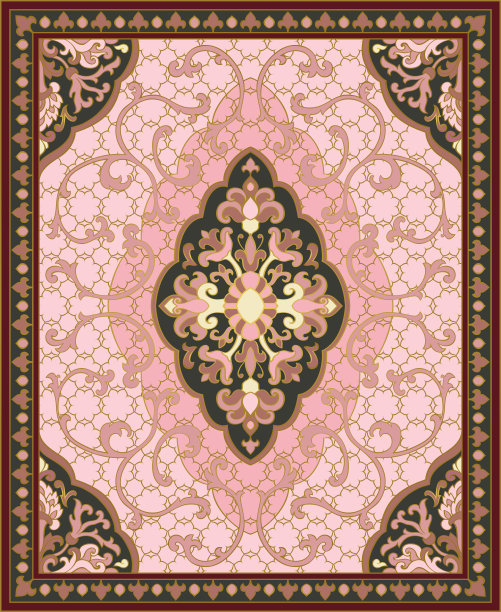 粉红灰色地毯