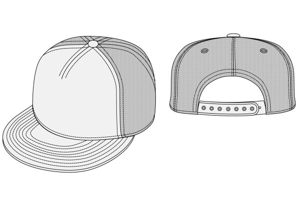 白色棒球帽样机