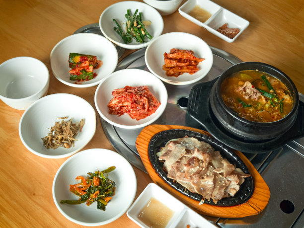 韩国菜烤肉食材图片