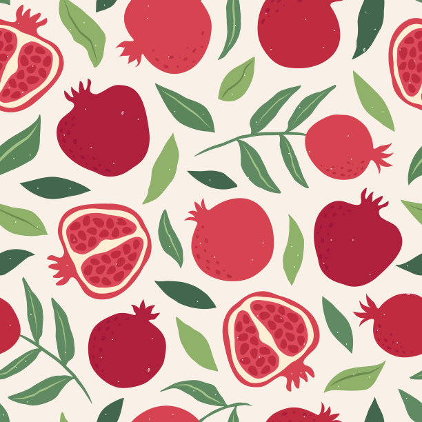 水果食物印花墙纸设计