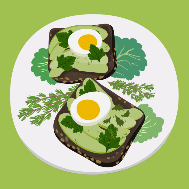 营养绿色早餐海报