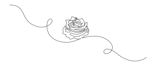 简约玫瑰花logo设计